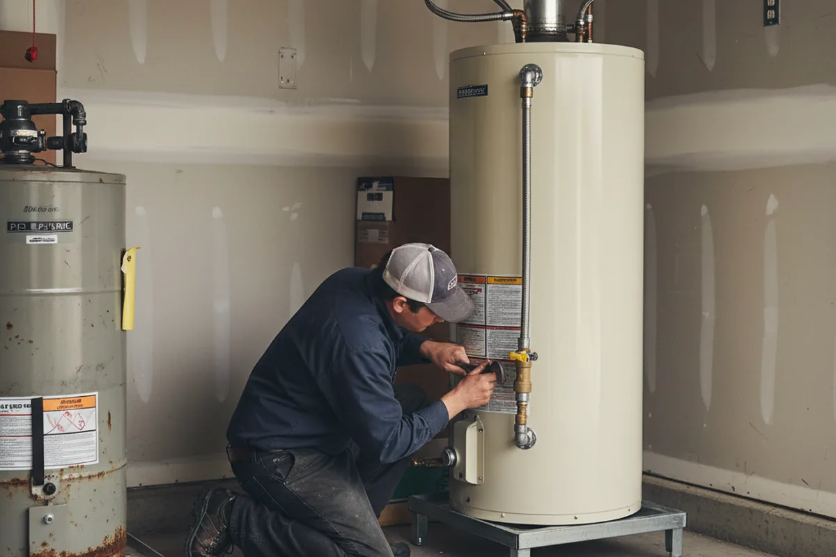 Water heater and shutoff valve replacement in Axson